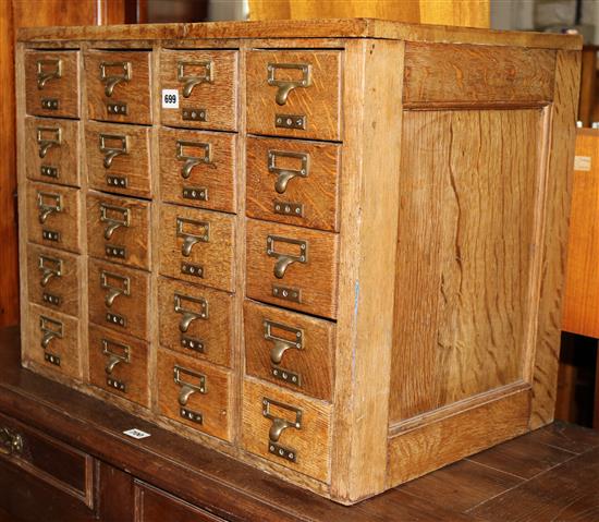 20 drawer oak filing cabinet